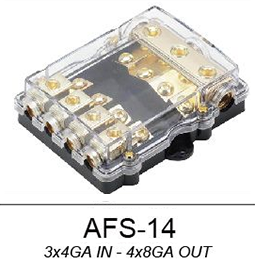 4-Way Low-Profile Dustproof Multi-circuit Mini ANL Fuse Holder